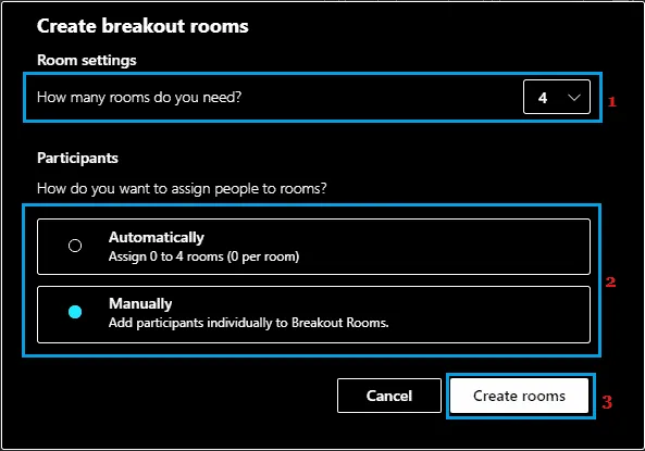 Create Breakout Rooms in Microsoft Teams