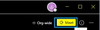 Meet Icon in Microsoft Teams