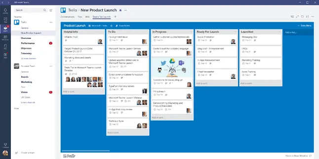 Trello app for Microsoft Teams