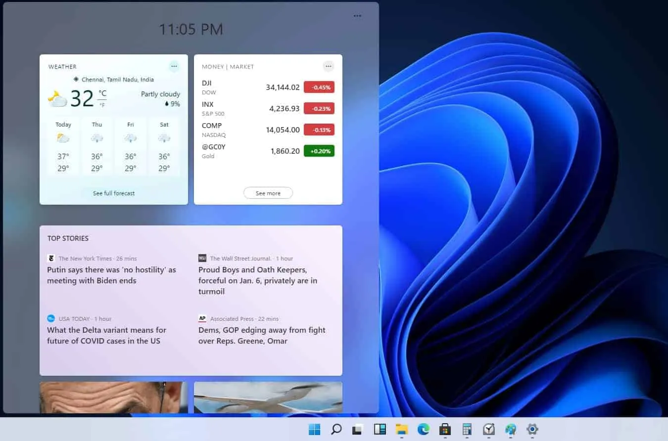 windows widget