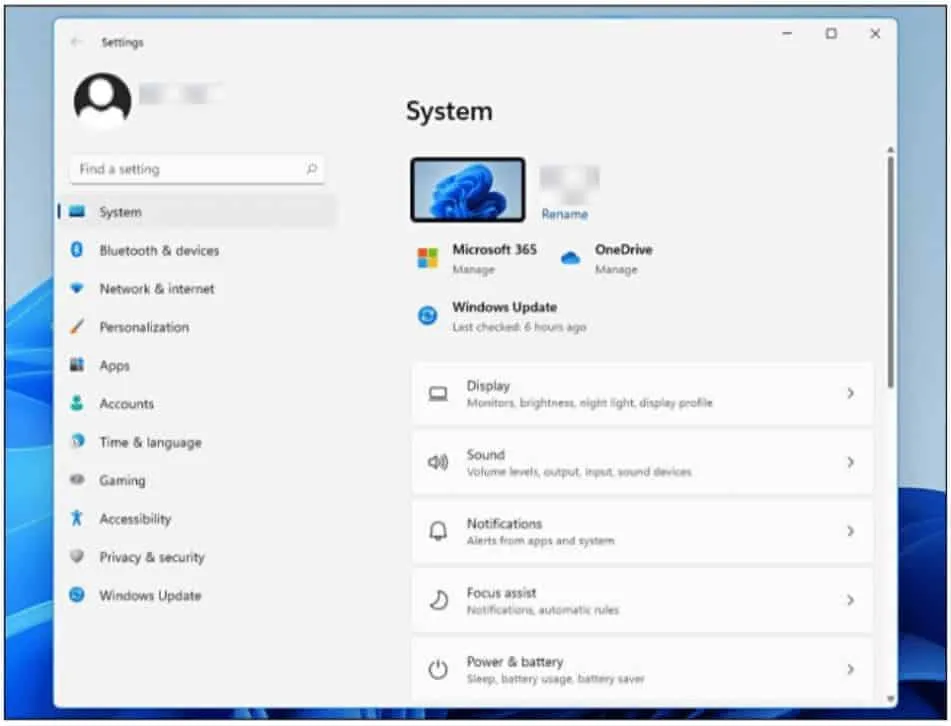 Windows 11-instellingen