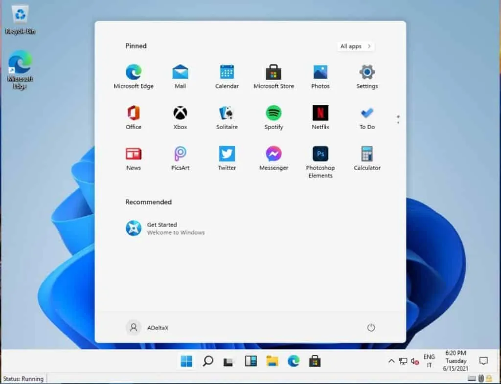 Start menu windows 11