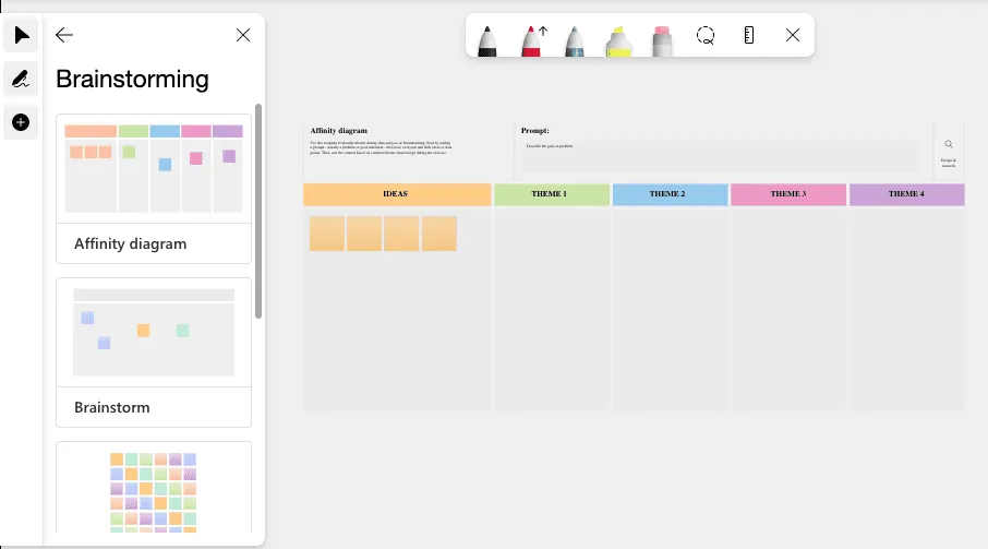 Virtuele whiteboards in Microsoft Teams