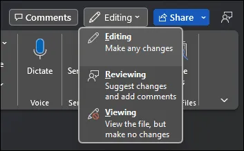 microsoft word editing