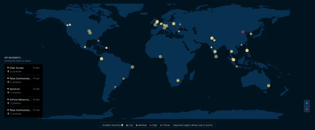 ISP outages around the world