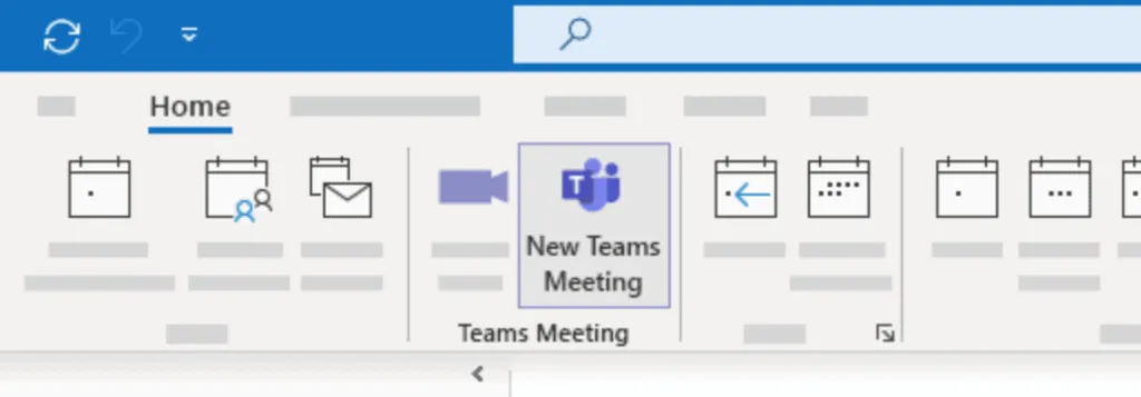 nieuw teams meeting in outlook