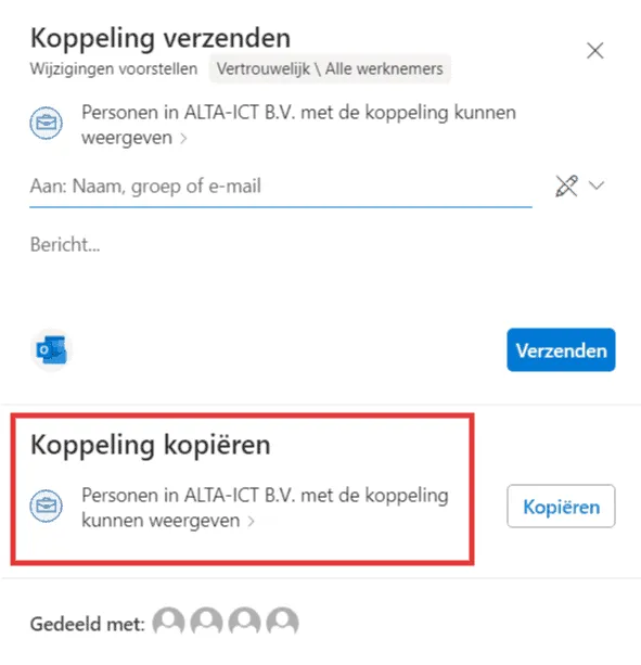 Word koppeling verzenden - Kan weergeven