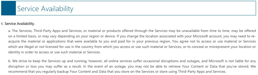 ServiceAvailability