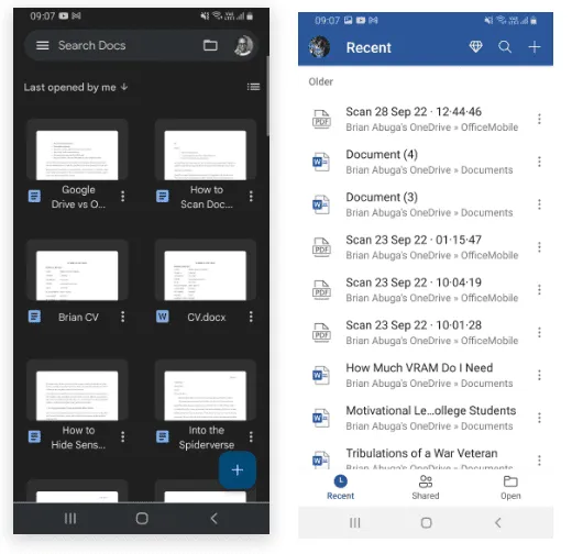 google drive vs OneDerive