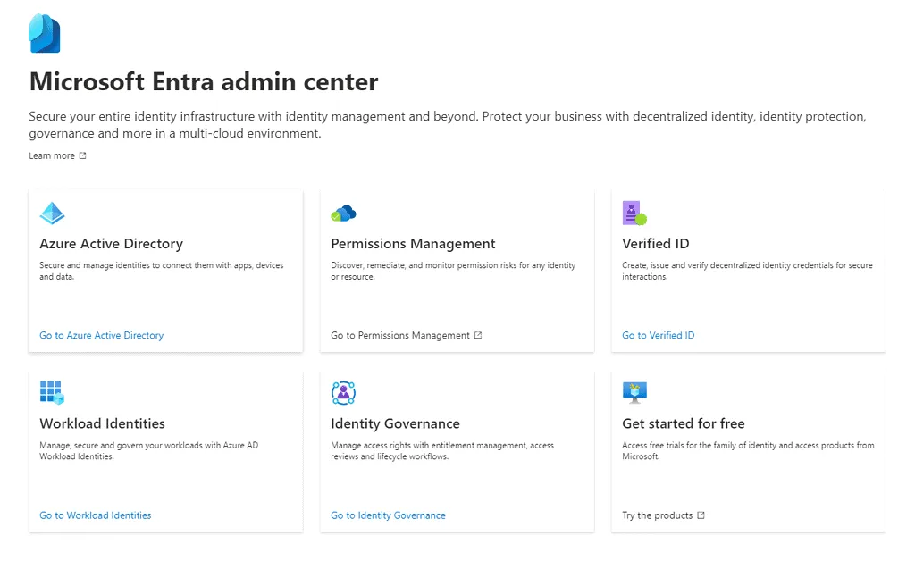 microsoft entra admin center