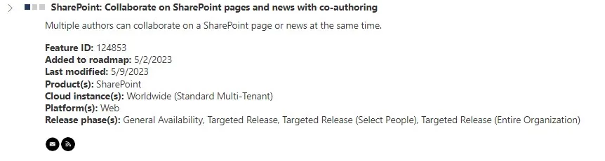 SharePoint Roadmap ID 124853