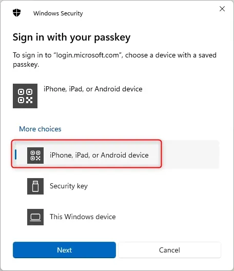 microsft-authenticator-app-device-bound-passkey