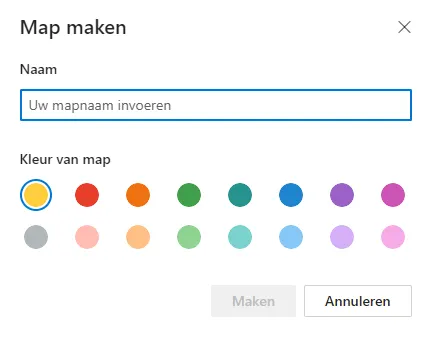 OneDrive gekleurde mappen