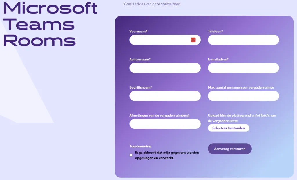 Microsoft Teams Rooms. Gratis advies van onze specialisten