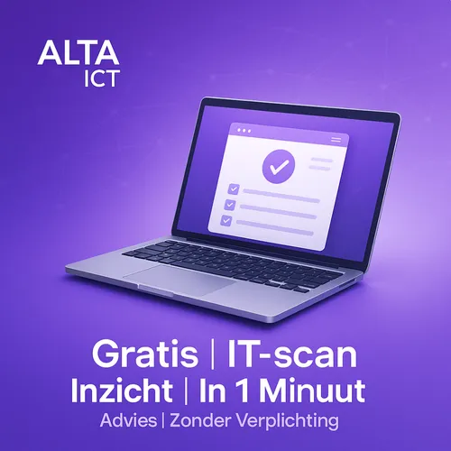 ALTA-ICT Gratis IT-scan promotie met 3D-laptop en checklist