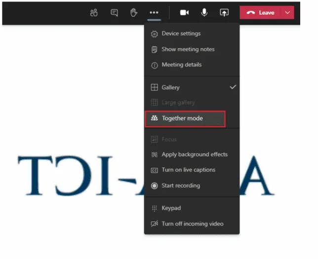 Microsoft Teams Together mode