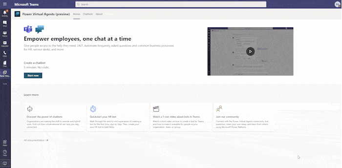 HR and FAQ bots connecting Power Virtual Agents
