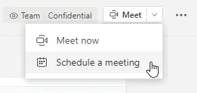Scheduling a meeting