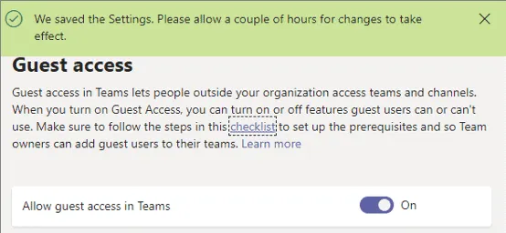 Teams Guest Access