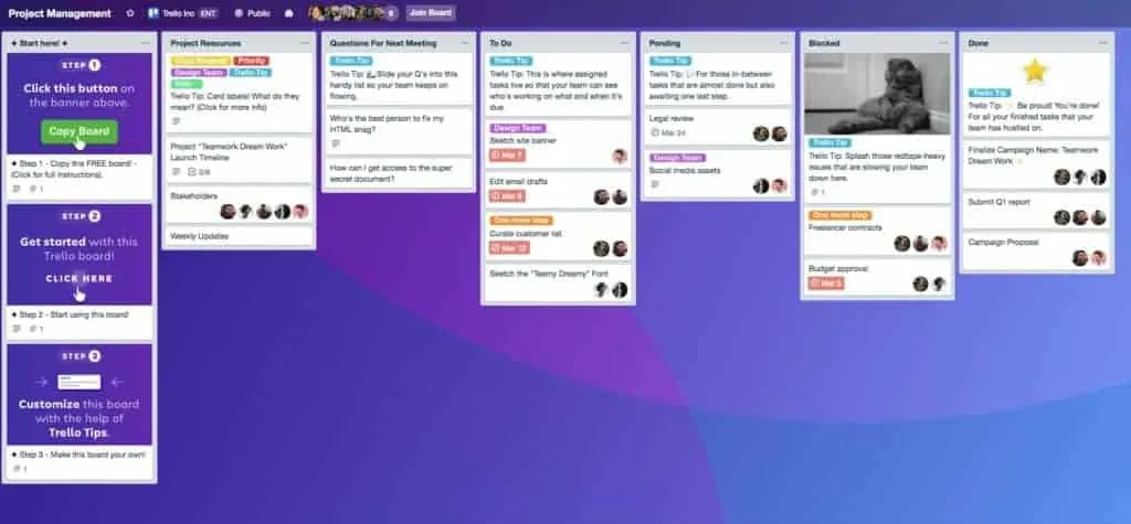 Trello app for Microsoft Teams