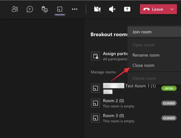 Create breakout rooms on Microsoft Teams