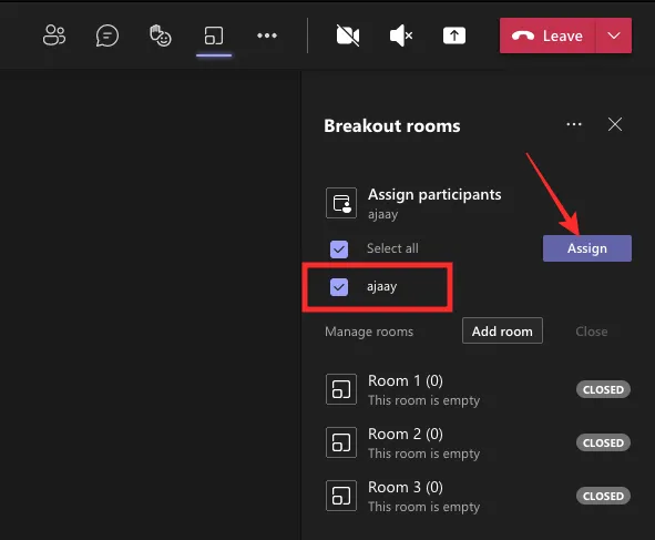 Create breakout rooms on Microsoft Teams.