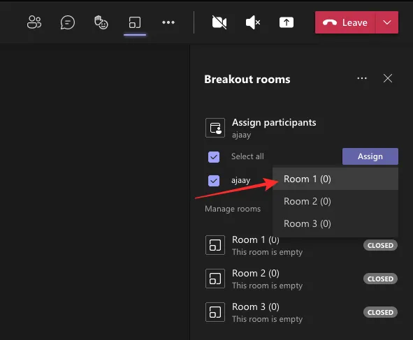 Create breakout rooms on Microsoft Teams.