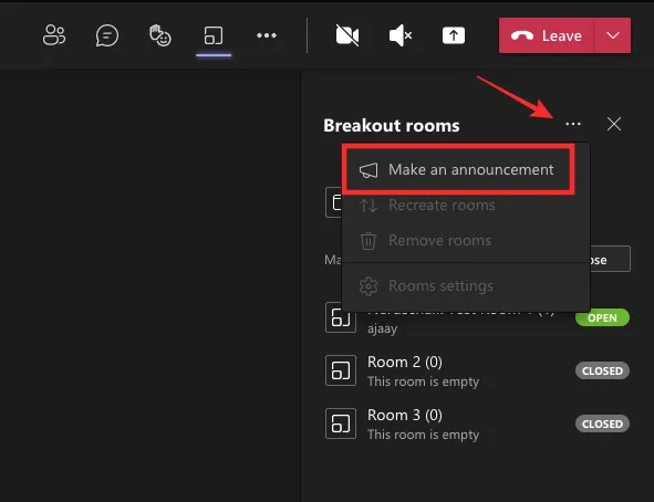 Create breakout rooms on Microsoft Teams.