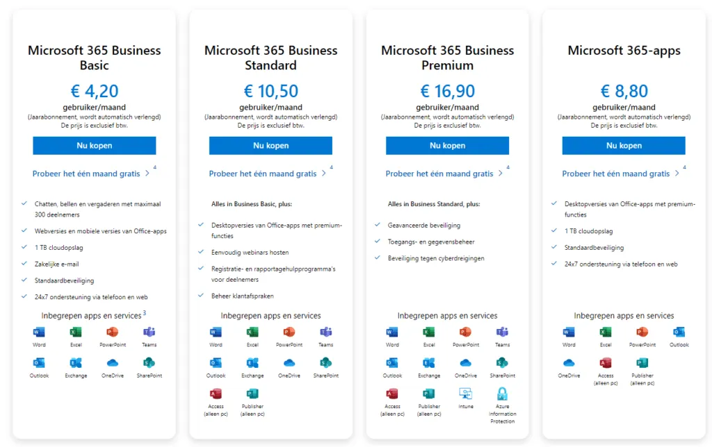 microsoft 365 licenties