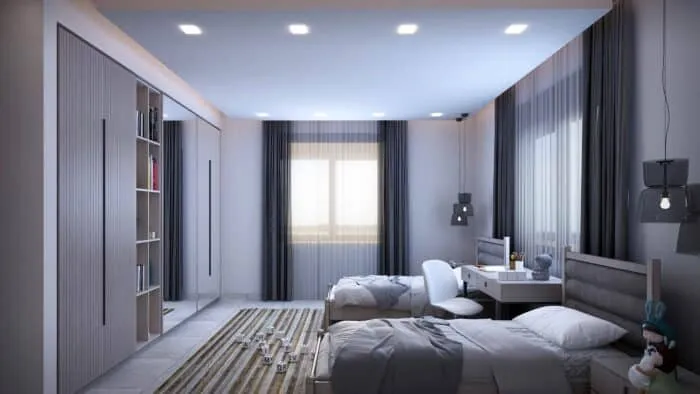 ms teams moderne home office interieur achtergrond conferentie wallpaper