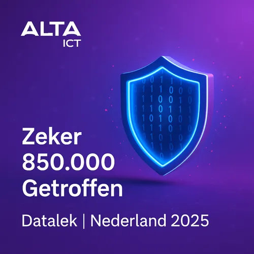ALTA-ICT cybersecurity visual met digitaal schild en datalek 2025 Nederland