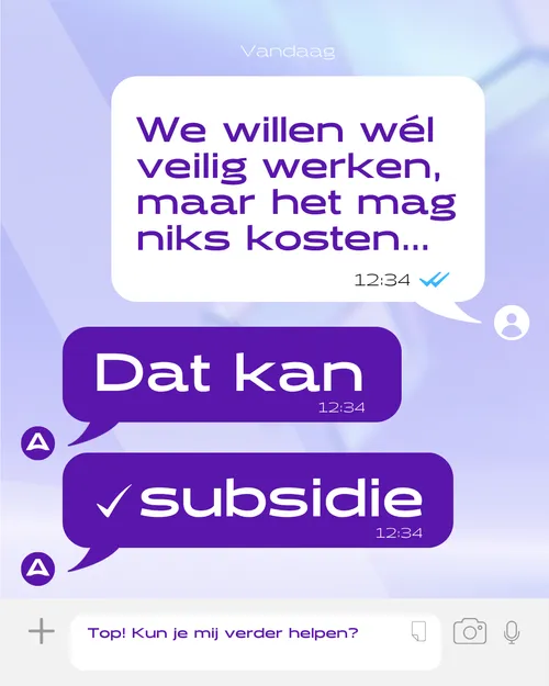Chatbericht veilig werken zonder kosten dankzij subsidie cyberweerbaarheid