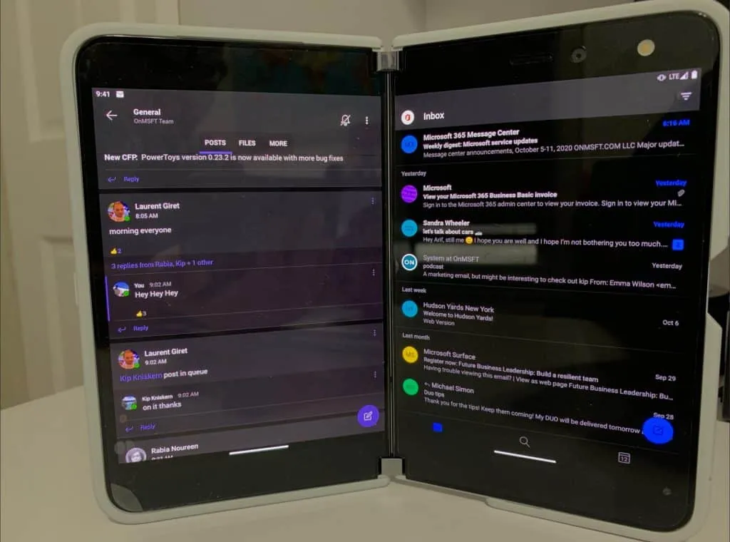 Surface-Duo-Apps-Span-met-Teams