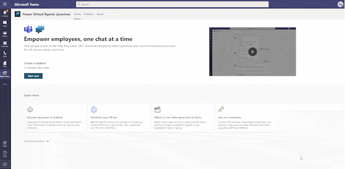 HR- en FAQ-bots die Power Virtual Agents verbinden