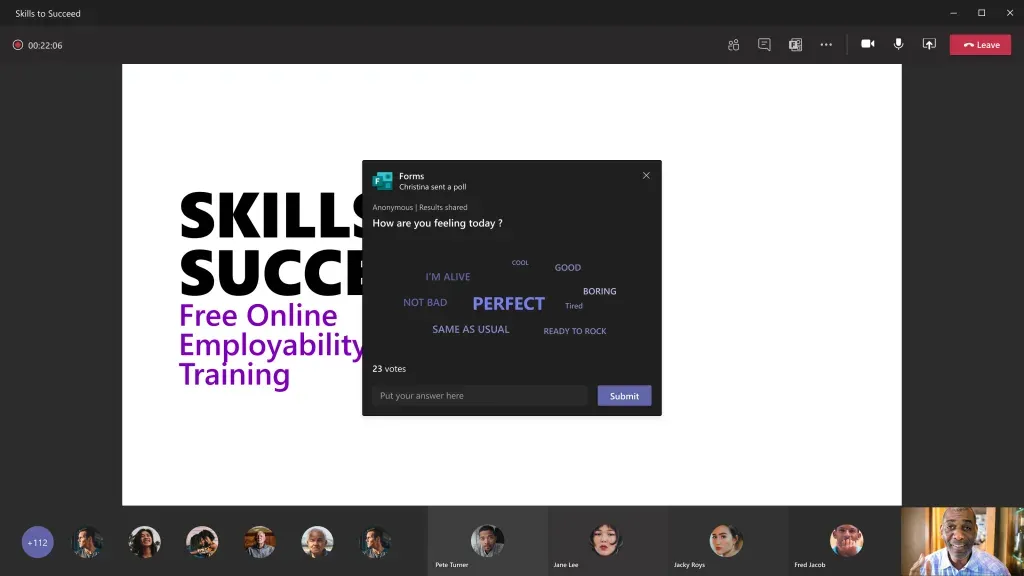 Nieuwe woordwolkfunctie microsoft teams For Polls