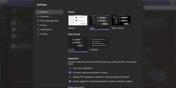Enable dark mode in Microsoft Teams