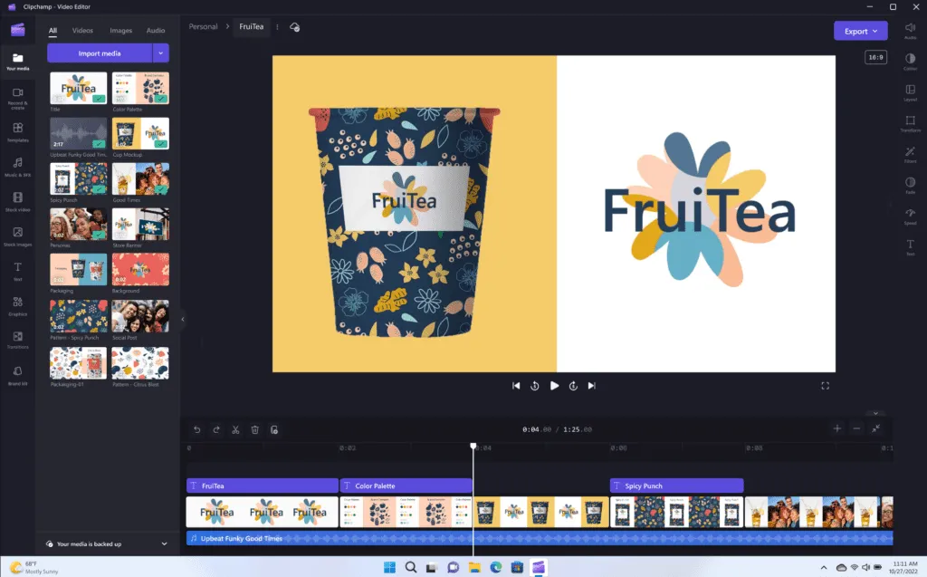 Clipchamp zal hopelijk het aan elkaar rijgen van een video in Windows 11 een meer moeiteloze ervaring maken.
Beeld: Microsoft