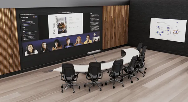 Microsoft presenteert nieuw signature teams rooms design voor vergaderingen