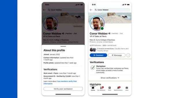 LinkedIn introduces verified work references via Microsoft Entra