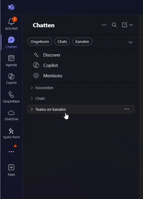 Teams new experience