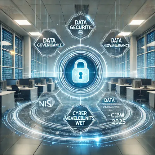 Een digitale beveiligingsscan met Microsoft Purview, gericht op compliance en databeheer voor de NIS2 Cyberbeveiligingswet (Cbw) 2025