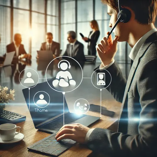 Medewerkers bellen via Microsoft Teams Telefoon op laptop en smartphone – zakelijke cloudtelefonie Medewerkers bellen via Microsoft Teams Telefoon op laptop en smartphone – zakelijke cloudtelefonie