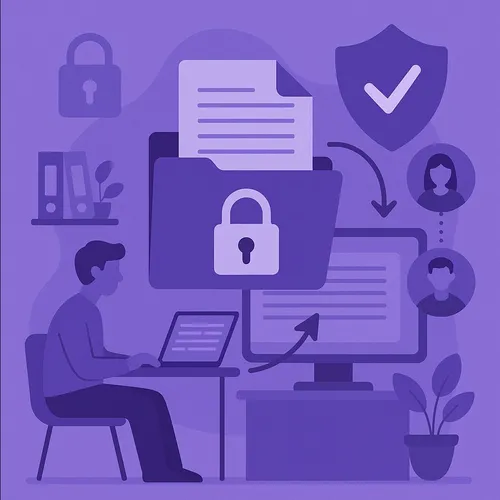 Beveiligde bestandsdeling in een moderne kantooromgeving