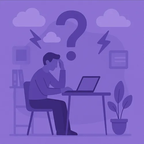 Werknemer denkt na over uitdagingen op de moderne werkplek