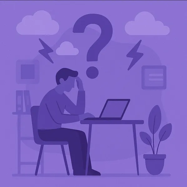 Werknemer denkt na over uitdagingen op de moderne werkplek