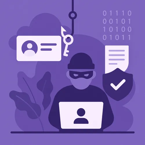 Illustratie van datadiefstal met focus op medewerkersgegevens.