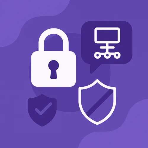 Beveiligingsiconen voor IT-netwerk en data