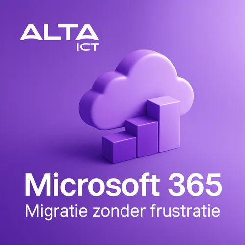 ALTA-ICT Microsoft 365 migratie visual met cloud icoon