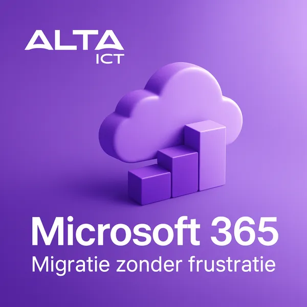 ALTA-ICT Microsoft 365 migratie visual met cloud icoon