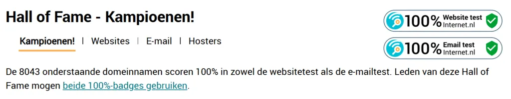 Hall of Fame - Champions!